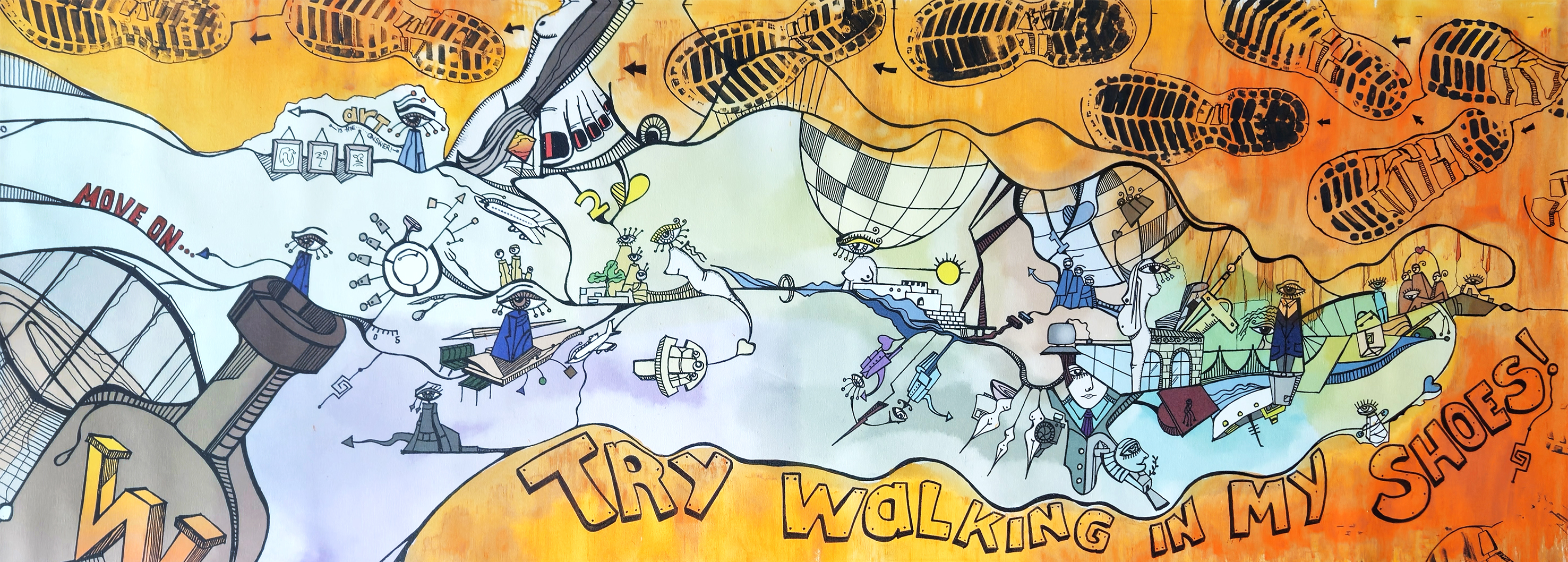 TRY WALKING iN MV SHOES